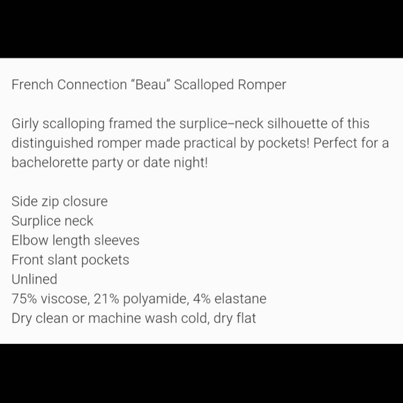 French Connection Beau Scallop-Trim Romper - US 4 - Picture 11 of 11